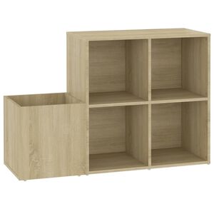 vidaXL Skosk&aring;p sonoma-ek 105x35,5x70 cm konstruerat tr&auml;