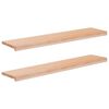 vidaXL F&ouml;nsterbr&auml;dor 2 st Naturlig 110 x 30 x 2 cm Massivt boktr&auml;
