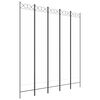 vidaXL Rumsavdelare 5 paneler vit 200x220 cm tyg