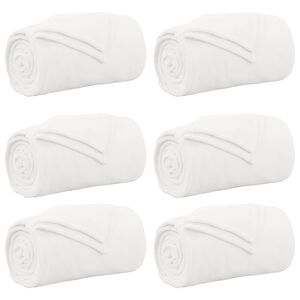 vidaXL Filtar 6 st Vit 240 x 270 cm 10.11 kg Fleece
