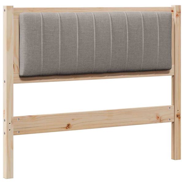 vidaXL Kl&auml;dd s&auml;nggavel med huvudgavel Brun 100 cm Massiv furu