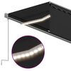 vidaXL Automatiserad markis rullgardin vindsensor LED 5x3m antracit
