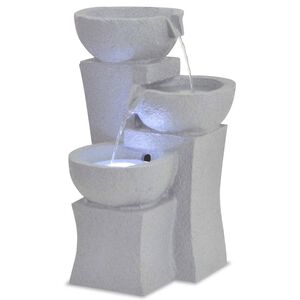 vidaXL Inomhusfont&auml;n med LED polyresin