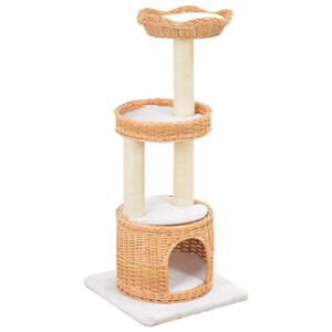 vidaXL Kattr&auml;d med kl&ouml;spelare i sisal & naturlig pil