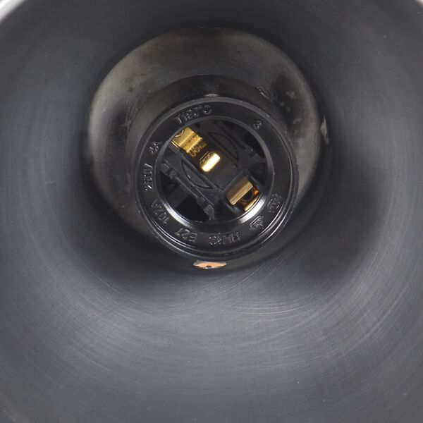 vidaXL V&auml;gglampa E27 silver massivt mangotr&auml; och j&auml;rn