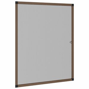 vidaXL Myggn&auml;t f&ouml;r f&ouml;nster Brun 130 x 150 cm Aluminium och Glasfiber