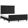 vidaXL S&auml;ngram utan madrass svart 140x190 cm sammet