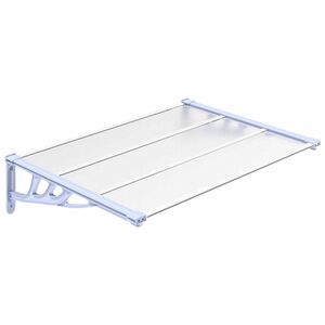 vidaXL Entr&eacute;tak gr&aring; och transparent 122x90 cm polykarbonat