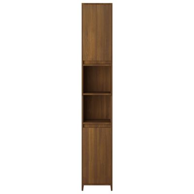 vidaXL Badrumsskåp brun ek 30x30x183,5 cm konstruerat trä