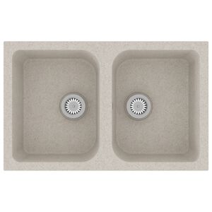 vidaXL Diskho Kvarts och harts 76 x 48 x 30 cm Beige