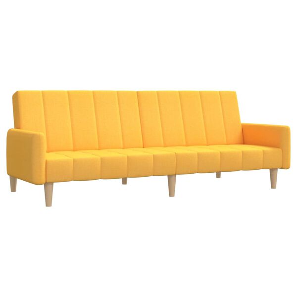vidaXL B&auml;ddsoffa 2-sits gul tyg