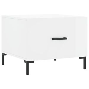 vidaXL Soffbord vit h&ouml;gglans 50x50x40 cm konstruerat tr&auml;