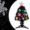 vidaXL Julgran med LED-sn&ouml;flingor svart 64 cm fiberoptik