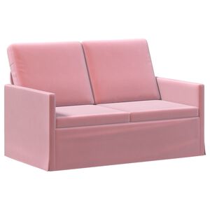 vidaXL Soffa f&ouml;r 2 personer Rosa 130 x 81 x 82 cm Sammet (V)