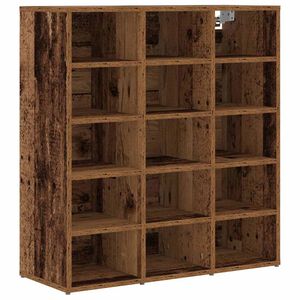vidaXL Skosk&aring;p 77,5 x 30 x 83,5 cm Konstruerat tr&auml; Gammalt tr&auml;