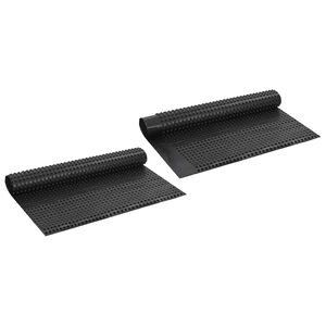 vidaXL Prickig Avvattningsskiva 2 st Svart 1 x 20 m HDPE