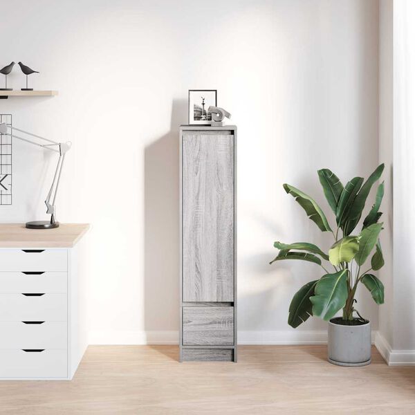 vidaXL Highboard gr&aring; sonoma 29,5x34x119,5 cm konstruerat tr&auml;