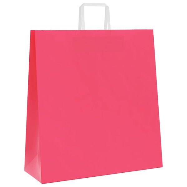 vidaXL Pappersp&aring;sar 250 st med handtag rosa 45x17x48 cm