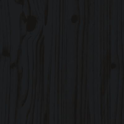 vidaXL Säng svart 120x200 cm massiv furu