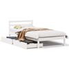 vidaXL S&auml;ngram utan madrass vit 90x200 cm massiv furu