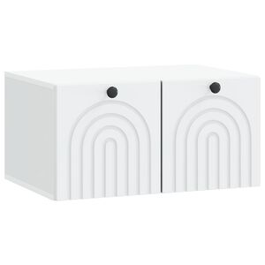 vidaXL V&auml;ggmonterad TV-b&auml;nk Vit 59,5 x 41 x 30 cm Konstruerat tr&auml;