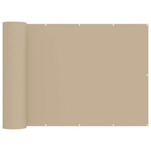 vidaXL Balkongsk&auml;rm 150 x 200 cm Tyg med PU-bel&auml;ggning Beige