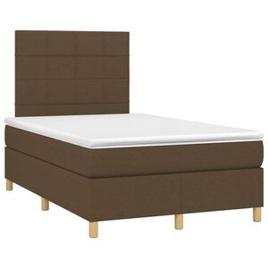 vidaXL Rams&auml;ng med madrass m&ouml;rkbrun 120x190 cm tyg
