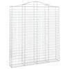 vidaXL Gabioner bågformade 7 st 200x30x220/240 cm galvaniserat järn