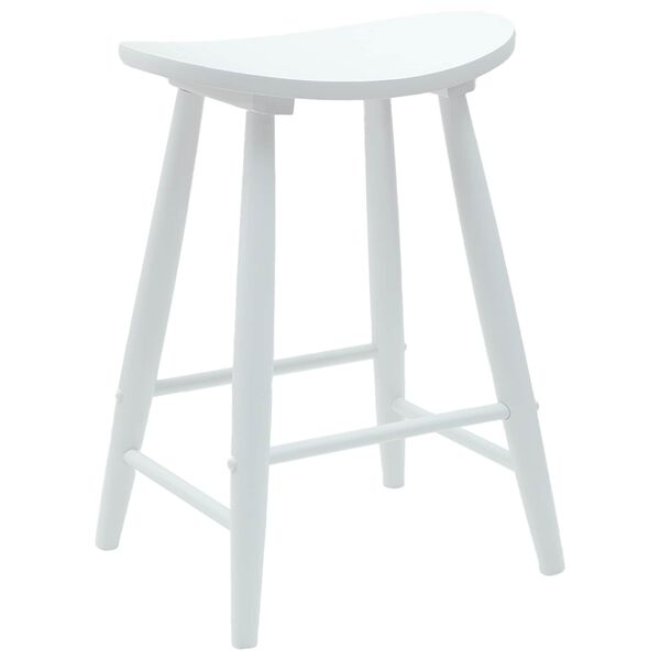 vidaXL Matstolar 2 pcs Vit 46 x 37 x 63 cm Massiv Gummitr&auml;