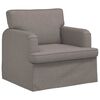 vidaXL Soffa 2 pcs Taupe 144 x 80 x 85 cm tyg