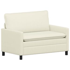 vidaXL Soffa 2-sits Gr&auml;ddvit 126 x 81 x 87,5 cm Tyg