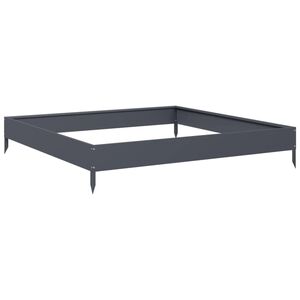 vidaXL Rabattkant upph&ouml;jd antracit 100x100x18,5 cm st&aring;l
