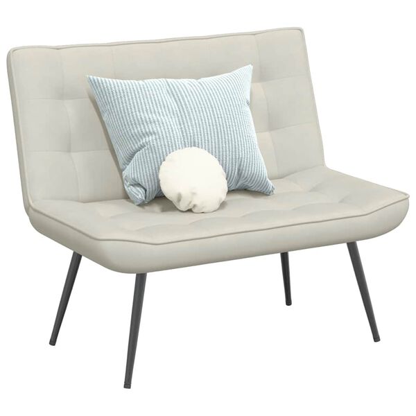 VidaXL B&auml;nk gr&auml;ddvit 110x74x84 cm sammet