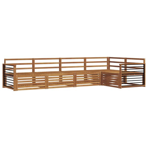 vidaXL Utomhussoffset 5 pcs Naturf&auml;rg Massivt Akaciatr&auml;