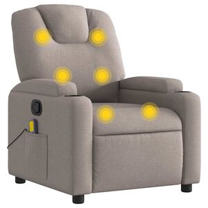 vidaXL Massagef&aring;t&ouml;lj taupe tyg