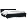 vidaXL Rams&auml;ng med madrass svart 200x210 cm sammet