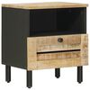 vidaXL S&auml;ngbord Naturlig 40 x 33 x 46 cm Massivt mangotr&auml;