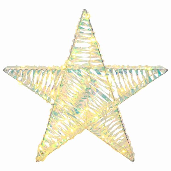 vidaXL 3D Stjärna med 50 LED-lampor Varmvit 55 x 52,5 x 9 cm PET