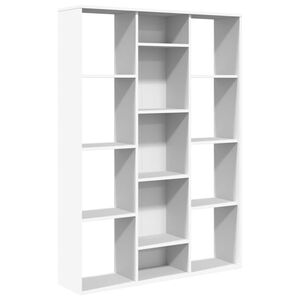 vidaXL Rumsavdelare/bokhylla vit 100x24x140 cm konstruerat tr&auml;