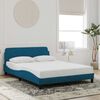 vidaXL Bed Frame with Headboard "Dover" Blue 140x200 cm Velvet