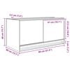 vidaXL Reptil- och amfibiehabitat med lagring Vit 80 x 40 x 40 cm Glas