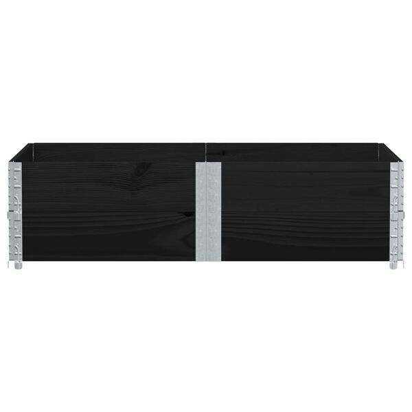 vidaXL Odlingsl&aring;da svart 150x100 cm massiv furu