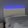 vidaXL S&auml;nggavel LED gr&auml;ddvit 90x5x78/88 cm konstl&auml;der