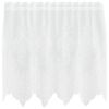 vidaXL Spetsgardin med gardiner Blommor Vit 120 x 150 cm Polyester