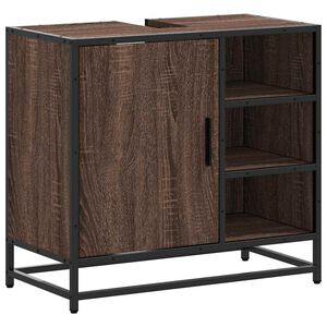 vidaXL Tv&auml;ttst&auml;llssk&aring;p brun ek 65x33x60 cm konstruerat tr&auml;