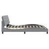 vidaXL Bed Frame with LED without Mattress Light Grey 200x200 cm Fabric