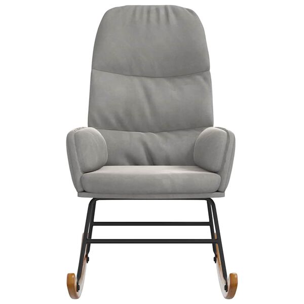 vidaXL Gungstol ljusgr&aring; sammet