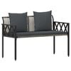 vidaXL Utomhusb&auml;nkar 2 -Seater 116 x 56 x 75 cm konstrotting