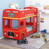 vidaXL Våningssäng London Bus röd MDF 90x200 cm