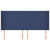 vidaXL S&auml;nggavel med kanter bl&aring; 203x16x118/128 cm tyg